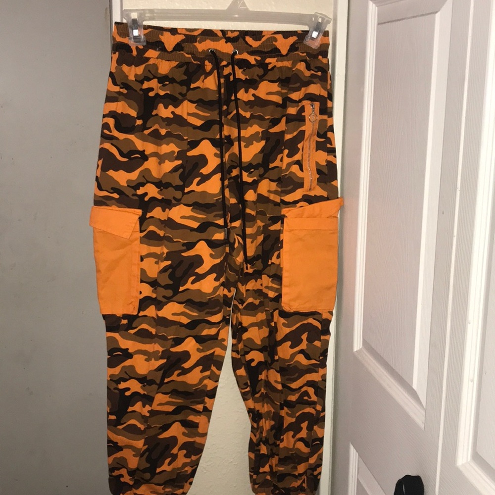 Cute Orange Camo Pants